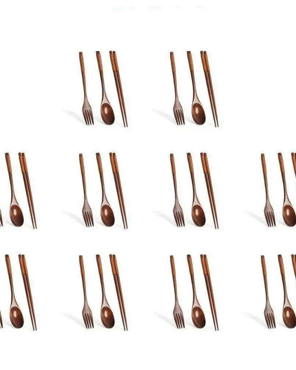 Eco-Chic Japanese Dining Set: Elegant Wooden Spoon & Chopsticks for Gourmet Experiences