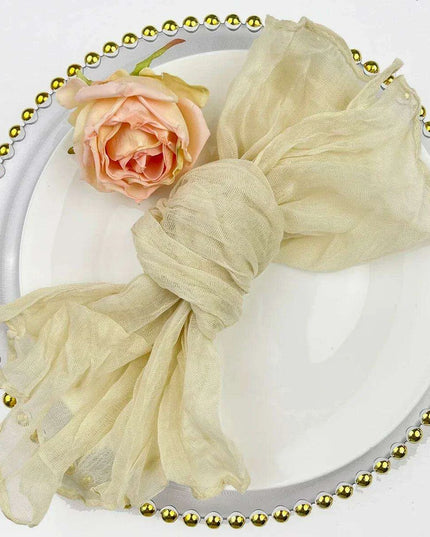 Luxurious 100-Count Gauze Cloth Napkin Set - 19.7 x 19.7 Inch Table Decor