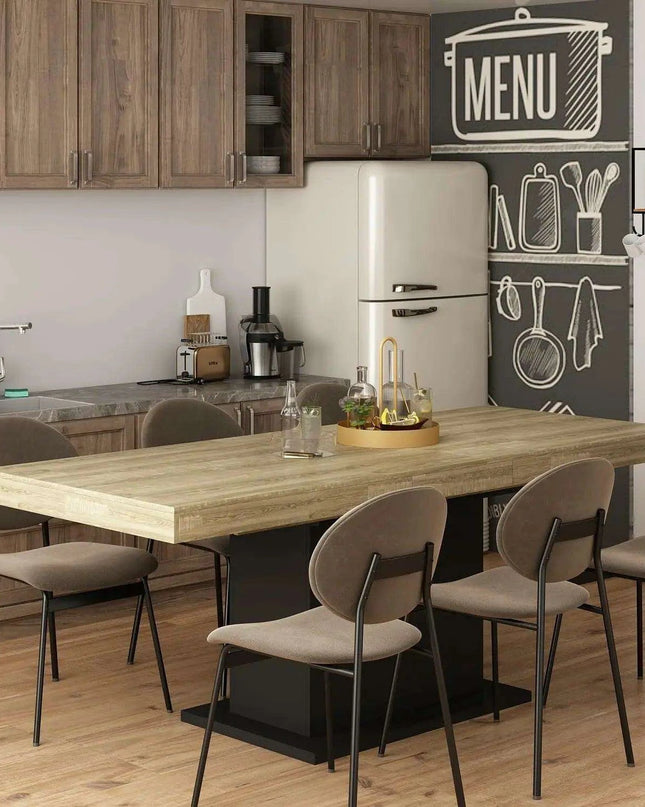 Elegant 78.7" Modern Rectangular Dining Table