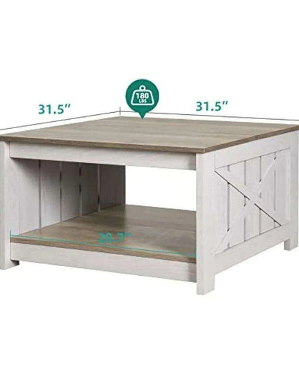 Versatile Rustic Grey Coffee Table Set with Dual Storage Options