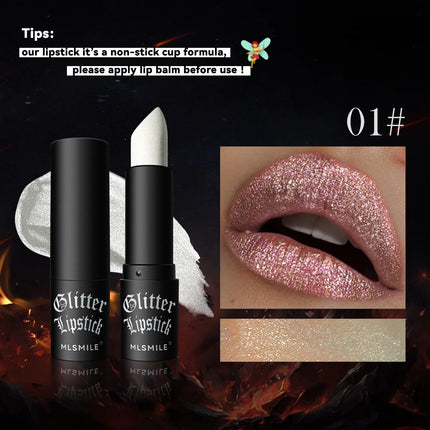 7Colors Glitter Lipstick Waterproof Long Lasting Diamond Pearlescent Metallic Lipstick Black Lipgloss Women Lips Makeup Cosmetic 7colors-glitter-lipstick-waterproof-long-lasting-diamond-pearlescent-metallic-lipstick-black-lipgloss-women-lips-makeup-cosmetic