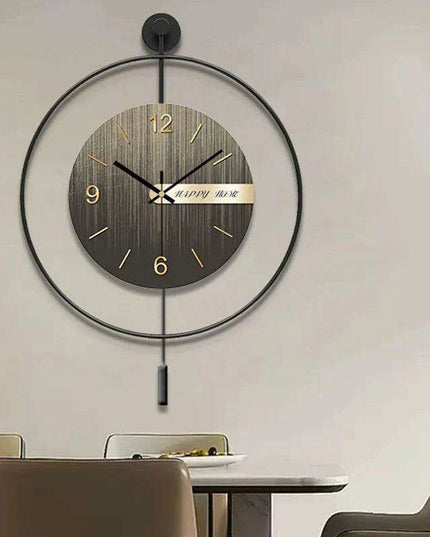 Sophisticated 3D Quartz Pendulum Wall Clock for Modern Living Spaces