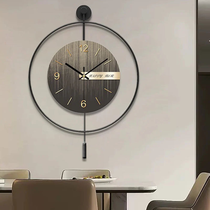 Pendulum Big Size Wall Clock Living Room Quartz Large 3D Wall Clock