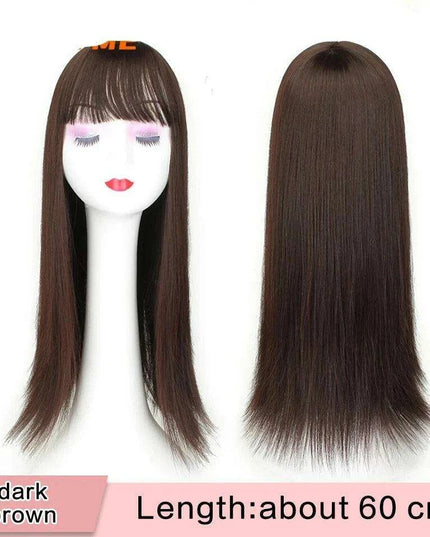 Seamless White Hair Clip-In Bangs for Effortless Style Transformation