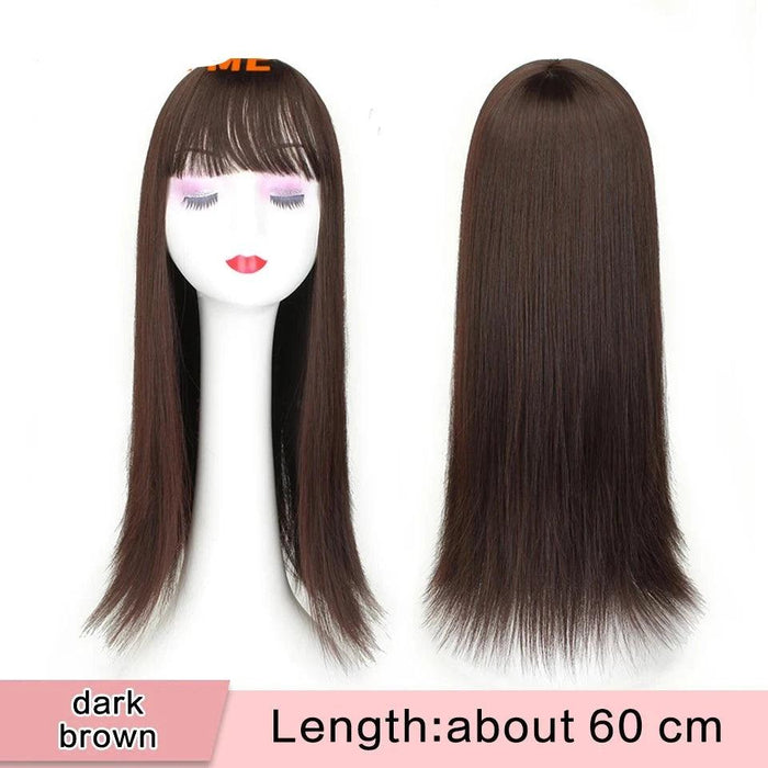 Seamless White Hair Clip-In Bangs for Effortless Style Transformation