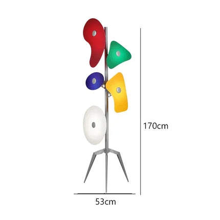 Scandinavian LED Color Changing Floor Lamp — Acrylic Orbital