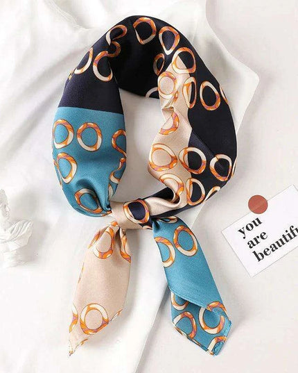 Elegant Satin Square Shawl Hijab: Luxurious 70x70cm Bandana for Women