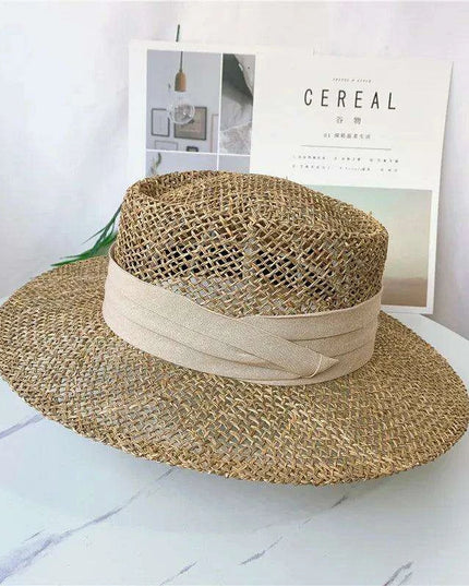 Chic Adjustable Wide Brim Straw Hat for Women - Stylish Sun Protection Beach Accessory Available in 50 Colors