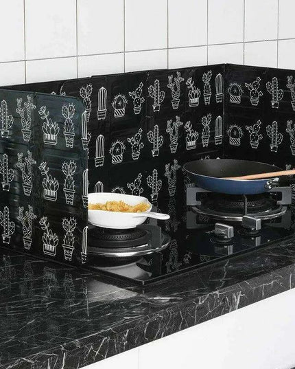 Adjustable Heat-Resistant Aluminum Kitchen Oil Splash Shield - Versatile Splatter Guard