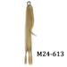 Chic Braided Ponytail Extension Set - Black & Brown Heat-Resistant Synthetic Hair Tie