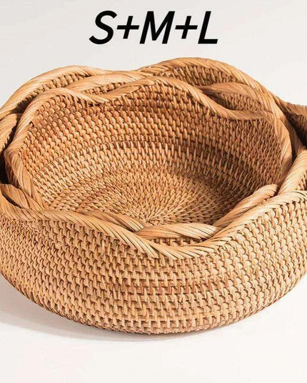 Natural Rattan Wicker Basket for Stylish Storage and Outdoor Picnics