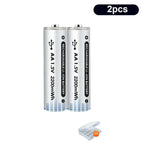 2pcs 2200mWh AA