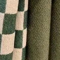 Customized French Retro Checkerboard Jacquard Curtain For Living Room Bay Window