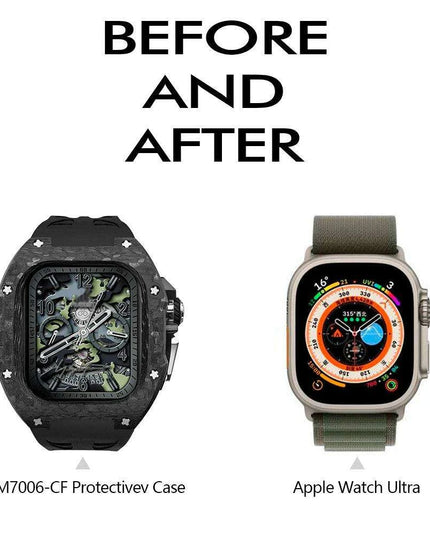 Luxurious Carbon Fiber Upgrade Set for Apple Watch: Elevate Your Style and Protection
