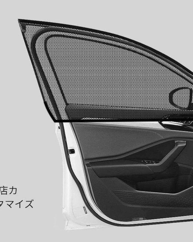 Complete 4-Piece Baby Car Window Shade Set with Mosquito Protection for Ultimate Comfort