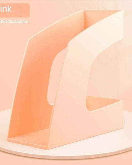 Sleek Plastic Desktop Book Organizer - Versatile Document and Magazine Storage Solution for School and Office