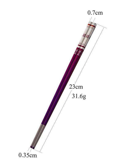 Elegant Laser Engraved Stainless Steel Chopsticks with Non-Slip Grip for Sushi and Noodle Lovers