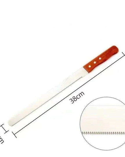 Efficient Wooden Bread Knife Trio - Slice with Ease and Precision