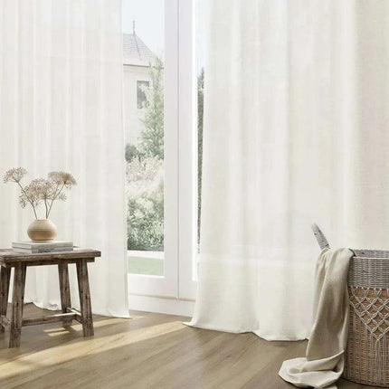 Elegant Rustic Linen Blend Drapes - Perfect for Privacy and Style in Any Room