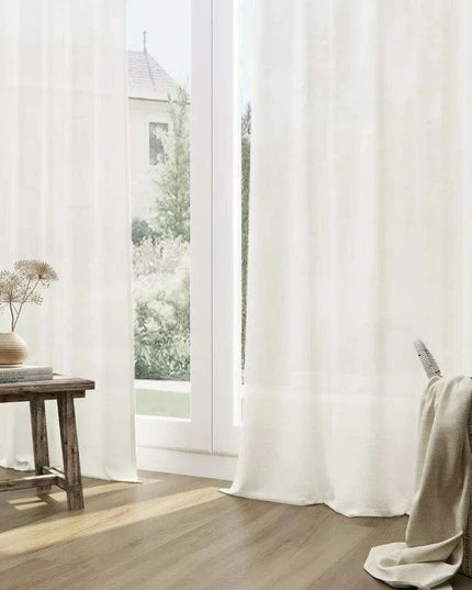 Elegant Rustic Linen Blend Drapes - Perfect for Privacy and Style in Any Room
