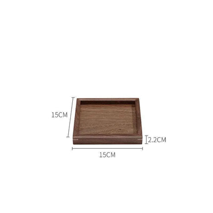 Nordic Elegance Black Walnut Serving Tray - Perfect for Hosting Teas and Fruits