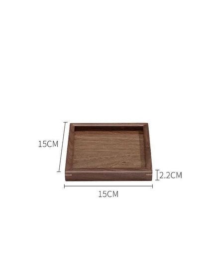 Nordic Elegance Black Walnut Serving Tray - Perfect for Hosting Teas and Fruits