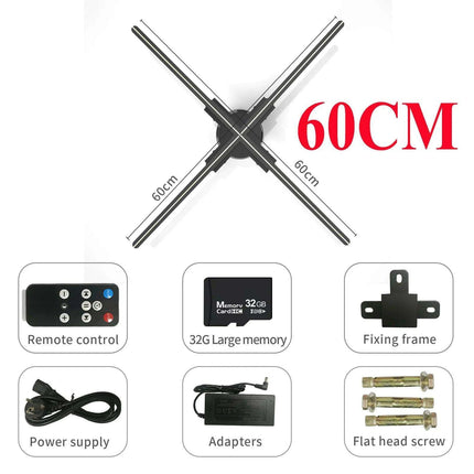 Revolutionary 3D Holographic Advertising Projector - Elevate Your Brand Experience