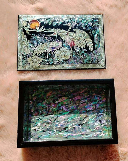 Elegant Mother of Pearl Floral Jewelry Organizer