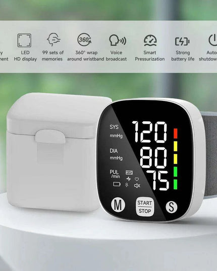 Revolutionary Multilingual LED Wrist Blood Pressure Monitor - Your All-in-One Health Assistant