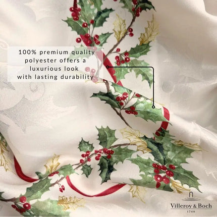 Villeroy & Boch Winter Bows & Garland Holiday Tablecloth, 60x102, Fest