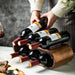 Chic Acacia Wood Wine Rack for a Stylish Home Bar and Kitchen