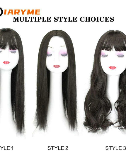 Seamless White Hair Clip-In Bangs for Effortless Style Transformation