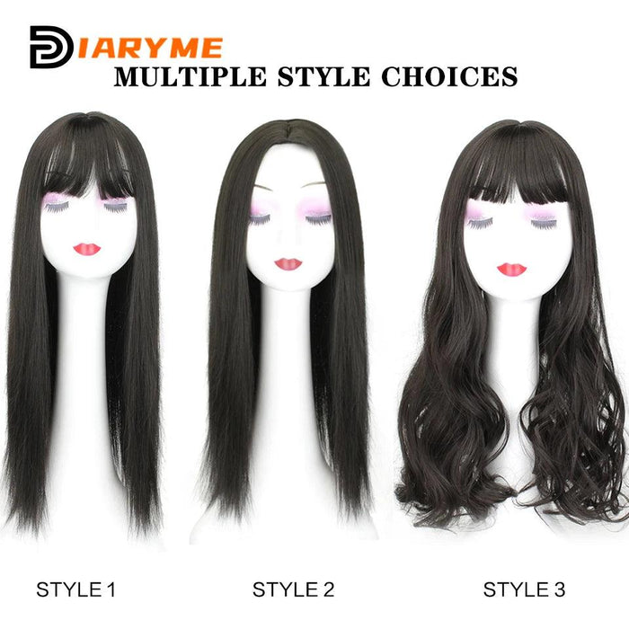 Seamless White Hair Clip-In Bangs for Effortless Style Transformation