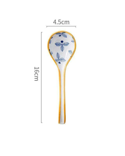 Stylish Ergonomic Japanese Ceramic Soup Spoon - Essential for Every Kitchen