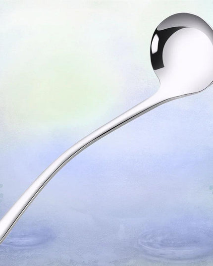 Stainless Steel Chef's Ladle with Long Handle - Ideal for Soup Serving and Cooking