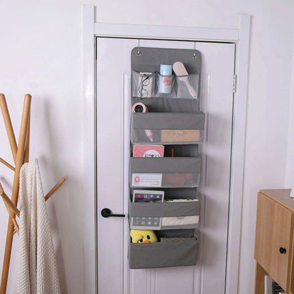Gray 5-Tier Hanging Shoe and Accessory Organizer