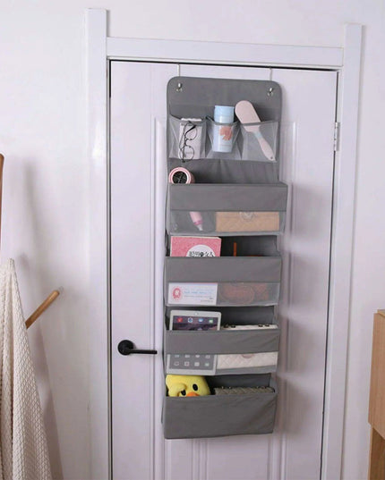Gray 5-Tier Hanging Shoe and Accessory Organizer