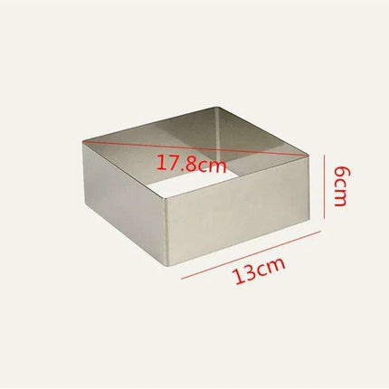 Elegant Stainless Steel Square Mold for Mousse Cakes and Special Occasions