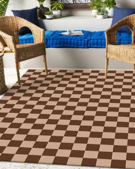 Elegant Green Checkerboard Area Rug for Sophisticated Home Interiors