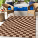 Elegant Green Checkerboard Area Rug for Sophisticated Home Interiors
