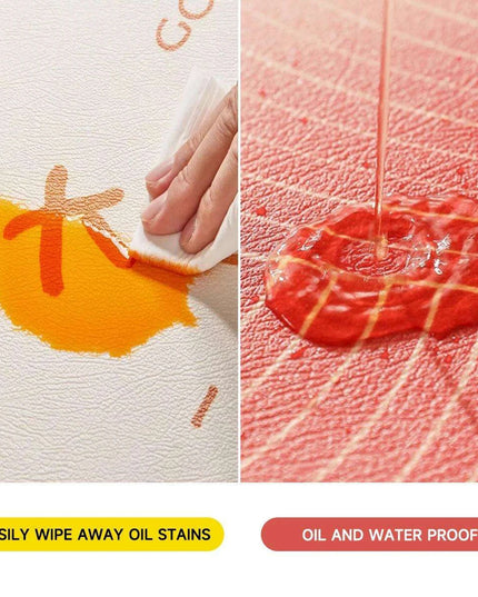 Chic Apricot PVC Leather Table Protector | Versatile and Elegant Dining Essential