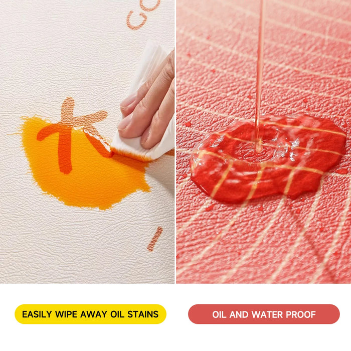 Apricot Waterproof PVC Leather Table Mat | Heat-Resistant, Non-Slip, Stylish Dining Essential