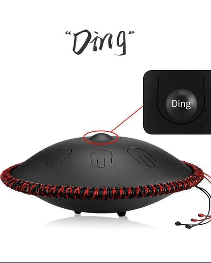 Ethereal 14-Inch D Minor Steel Drum Glucophone - Complete Musical Experience Set