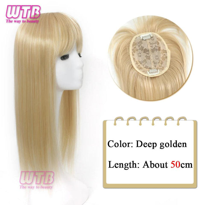 Bangs & Volume: Clip-In Hair Topper for Instant Transformation
