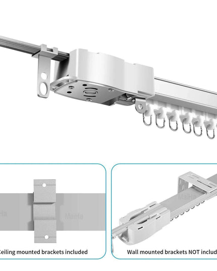 Smart Adjustable Electric Curtain Track System with WiFi Control and Telescopic Design