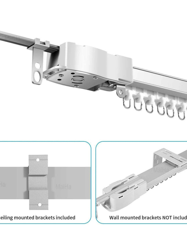 Smart Adjustable Electric Curtain Track System with WiFi Control and Telescopic Design