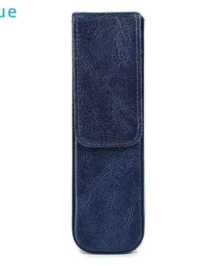 Elegant Genuine Leather Pen Organizer - Stylish Storage for Office and Travel