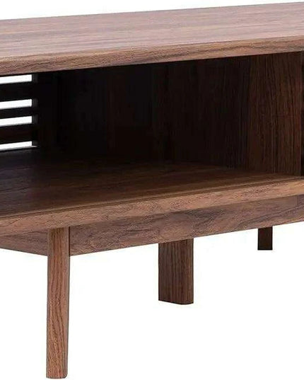 Rori Elegant Walnut Coffee Table with 1 Shelf - Chic Centerpiece for Living Rooms (46" w. x 23" d. x 16" h.)