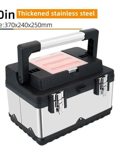 Elite Stainless Steel Toolbox with Dual Secure Storage and Innovative Security Features