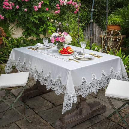 Luxury Lace Velvet Tablecloth — European Dining & Coffee Table Cover, 6 Sizes